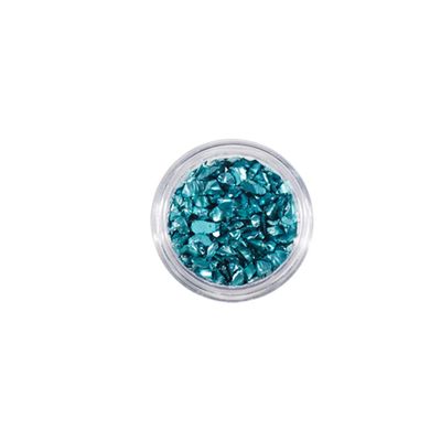 mophrati Nail Art Crushed Glass Glitter, Blue Lake