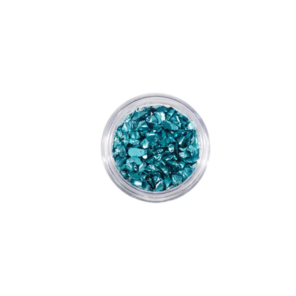 mophrati Nail Art Crushed Glass Glitter, Blue Lake