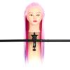 ARTOCT 26-Inch Hair Training Mannequin Head, High-Temperature-Resistant Fiber Salon Practice Head for Haircutting, Styling and Braiding Students (#1 Pink + Multicolor) view 1