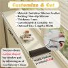 CHZFFD Custom-Cut Window Sill Mat, Solid Color, Soft Faux Leather, for Cats, Dogs and Plants, 200 x 50 cm view 2