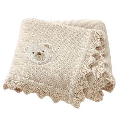Joygoodta Baby Blanket, Swaddle Blanket, 28 x 35 in, Soft Knitted Cotton, Breathable, Khaki