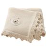 Joygoodta Baby Blanket, Swaddle Blanket, 28 x 35 in, Soft Knitted Cotton, Breathable, Khaki view 1