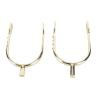 TOPINCN Narrow Chrome-Plated Brass and Zinc Alloy Spurs for Women and Beginners (Gold) view 2