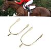 TOPINCN Narrow Chrome-Plated Brass and Zinc Alloy Spurs for Women and Beginners (Gold) view 4