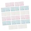 DECOMELODY 30 Sheets Double-Sided Nail Adhesive Tabs for Artificial Nails, Yellow/Pink/Blue view 1