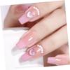 DECOMELODY 30 Sheets Double-Sided Nail Adhesive Tabs for Artificial Nails, Yellow/Pink/Blue view 2