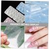 DECOMELODY 30 Sheets Double-Sided Nail Adhesive Tabs for Artificial Nails, Yellow/Pink/Blue view 3