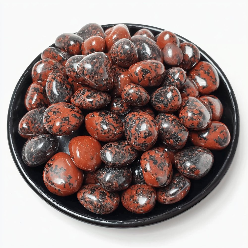 Mahogany Obsidian Tumbled Stones 1.2 cm, 170 g, Natural Gemstone Set