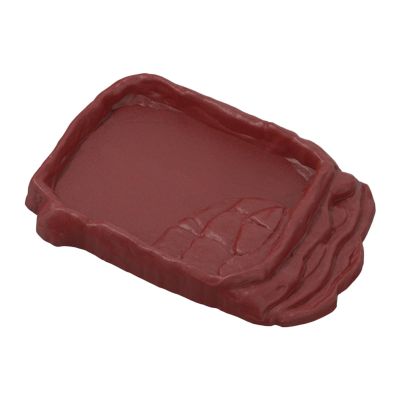 Reptile Water Dish with Non-Slip Imitation Stone Steps