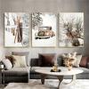 TROYSINC 3-Piece Premium Poster Set, Winter Scene with Car and Pine Cones, Canvas Prints, Unframed (16 x 20 in) view 2