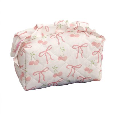 Quilted Cotton Cosmetic Bag