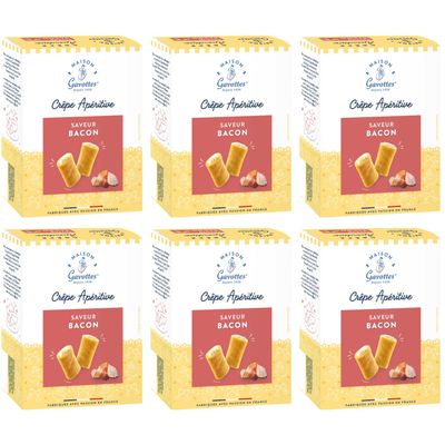 Maison Gavottes Bacon-Flavor Crêpe Rolls, 6 x 110 g