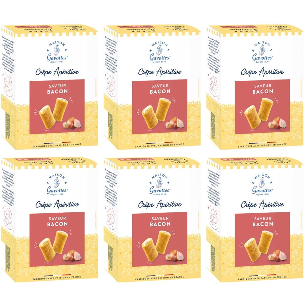 Maison Gavottes Bacon-Flavor Crêpe Rolls, 6 x 110 g