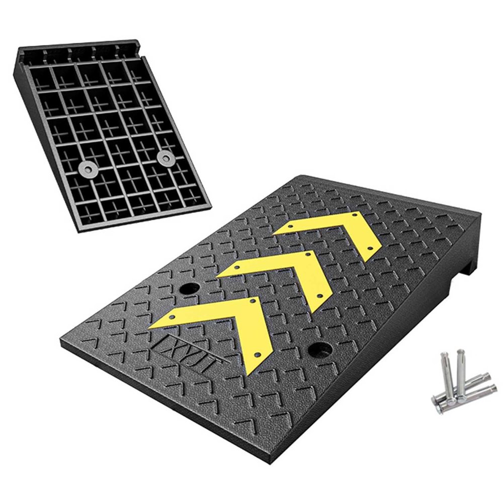 Threshold Ramp, Loading Ramp, Wheelchair Ramp, Non-Slip Rubber, for Cars, Wheelchairs, Sidewalks & RVs (20 x 31.5 x 4.7 in / 50 x 80 x 12 cm)