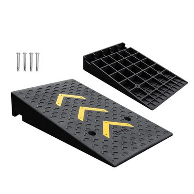 Rubber Door Threshold Ramp, Non-Slip Curb Ramp, 10–25 cm Height, for Cars, Scooters and Wheelchairs (7.5 in/19 cm)
