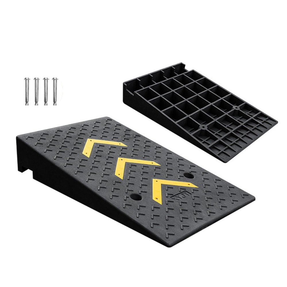 Rubber Door Threshold Ramp, Non-Slip Curb Ramp, 10–25 cm Height, for Cars, Scooters and Wheelchairs (7.5 in/19 cm)