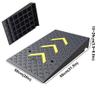 Rubber Door Threshold Ramp, Non-Slip Curb Ramp, 10–25 cm Height, for Cars, Scooters and Wheelchairs (7.5 in/19 cm) view 2