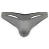 Men's Exotic Triangle Briefs with Strap Details, Gray, L view 1