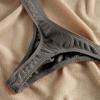 Men's Exotic Triangle Briefs with Strap Details, Gray, L view 2