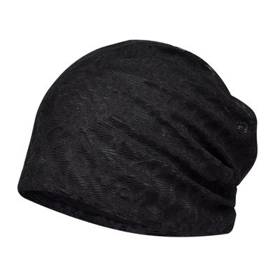 Milisten Thin Cotton Maternity Cap with Lace Trim, Breathable Lightweight Women's Hat for Spring and Summer, Black