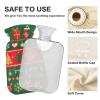 Hot Water Bottle with Soft Cover, Christmas Design, 2 L, Red/Green view 4