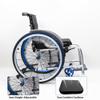 CFMAIF Lightweight Folding Self-Propelled Wheelchair, 11.8 kg, Aluminum, Green, 42 cm/16.5 in Seat view 4