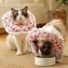 Dog and Cat E-Collar, Adjustable Waterproof Cotton Pet Cone Collar, Cute Print (7, L) view 3