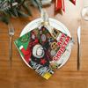Vintage Christmas Santa Cloth Napkins, Cream, 6-Pack view 3