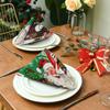Vintage Christmas Santa Cloth Napkins, Cream, 6-Pack view 4