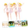 ULTECHNOVO 4-Piece Ballerina Girl Cupcake Toppers, White Cake Decorations view 2