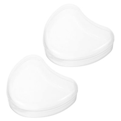 MILISTEN 2-Pack Transparent Denture Boxes with Ventilation, Durable Plastic Storage Cases for Dentures, Lightweight and Portable for Travel and Daily Use