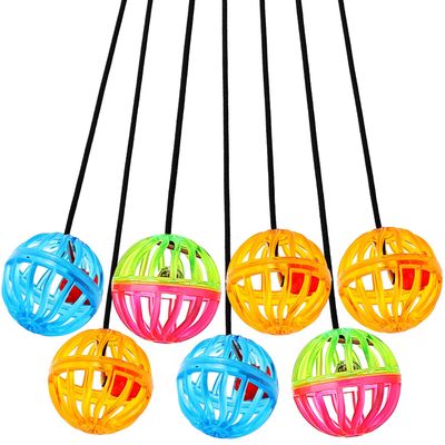 SHINEOFI Reptile Bell Ball Toy, 7-Piece Plastic Set