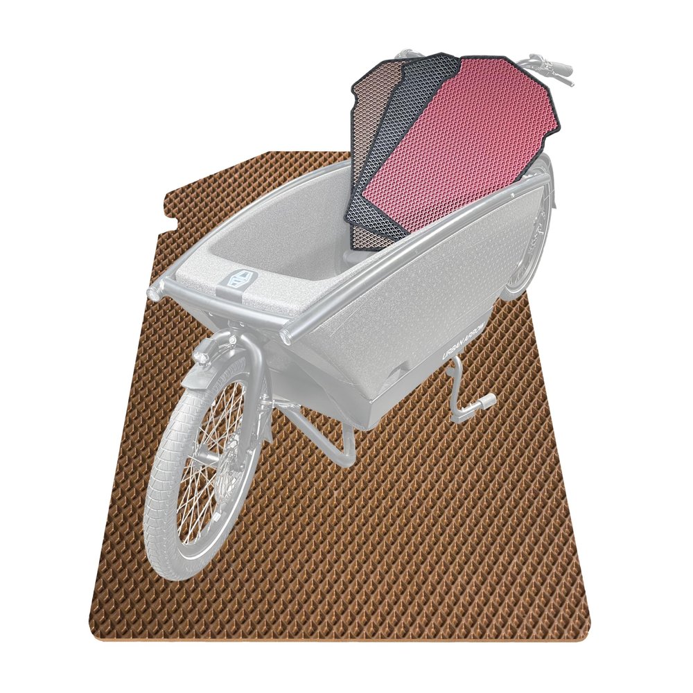EVA Drive Premium Protective Mat for Urban Arrow Cargo Bikes, Brown, Without Edging