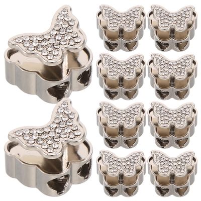 VILLCASE 20-Piece Metal Cord Locks, Toggle Cord Stoppers and End Clips for Shoelaces, Down Jackets and Coats