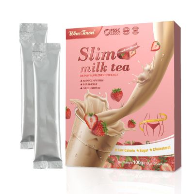 Zoonvii Strawberry Milk Tea Powder, 10 x 10 g