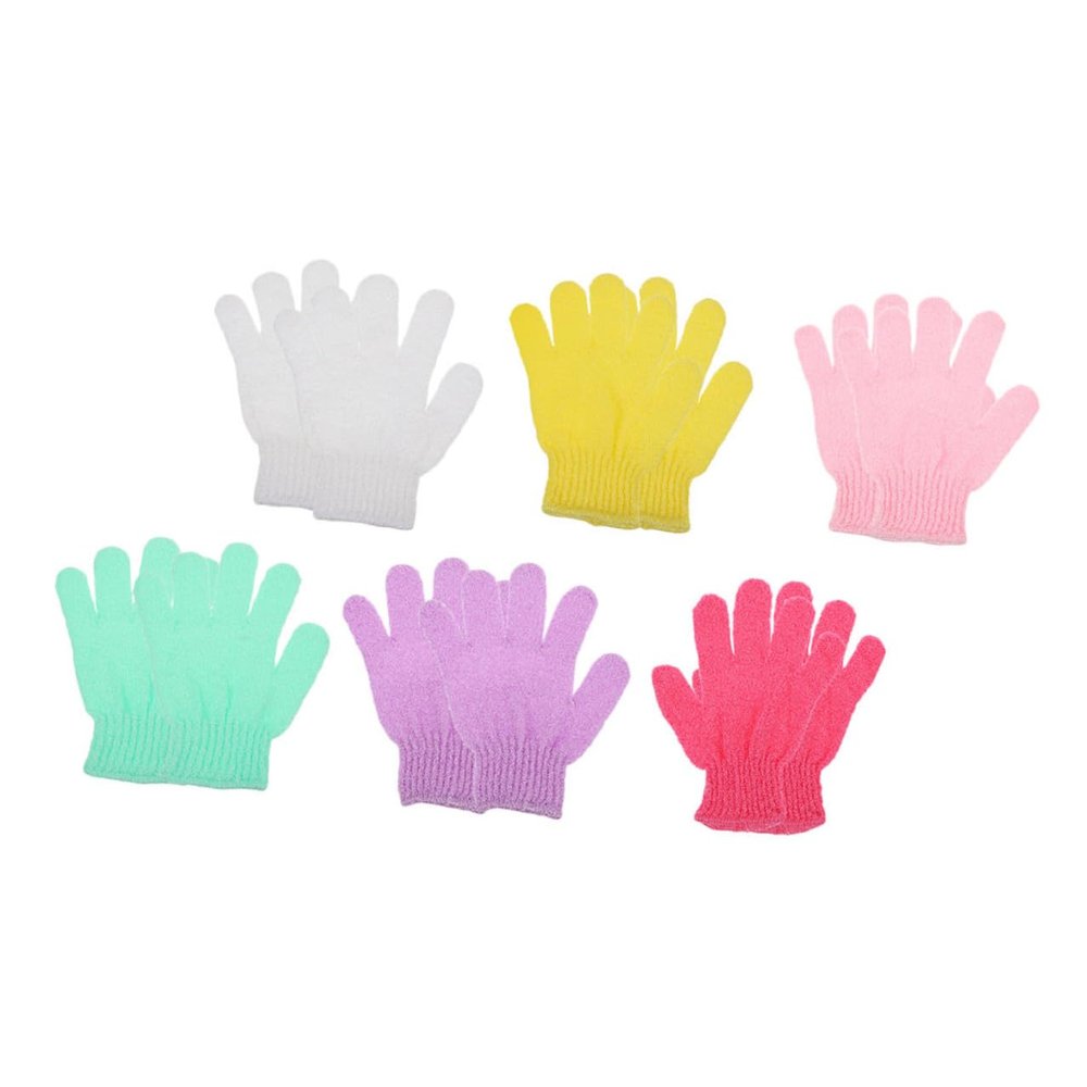 10 Nylon Body Cleansing Gloves for Shower and Back