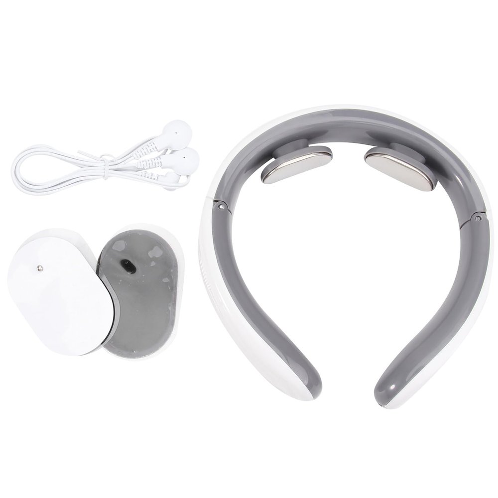 Wireless U-Shaped Pulse Massager, 9 Levels, White