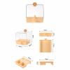 Fonowx Hanging Transparent Bird Bath for Cockatiels and Canaries, Orange view 3