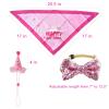 AIMICOCA Dog Birthday Hat Bandana Set (Pink) view 3