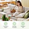 Welnove Moisturizing Socks, 2 Pairs, Plush, with Jojoba Oil & Aloe Vera Essential Oil, Green view 2