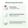 Welnove Moisturizing Socks, 2 Pairs, Plush, with Jojoba Oil & Aloe Vera Essential Oil, Green view 3