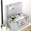 OIFAODAO Metal First Aid Storage Box with Compartments, Medium, Pink (M) view 3