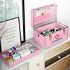 OIFAODAO Metal First Aid Storage Box with Compartments, Medium, Pink (M) view 4