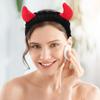 Alipis Black Plush Devil Horn Headband for Face Washing and Skincare view 3