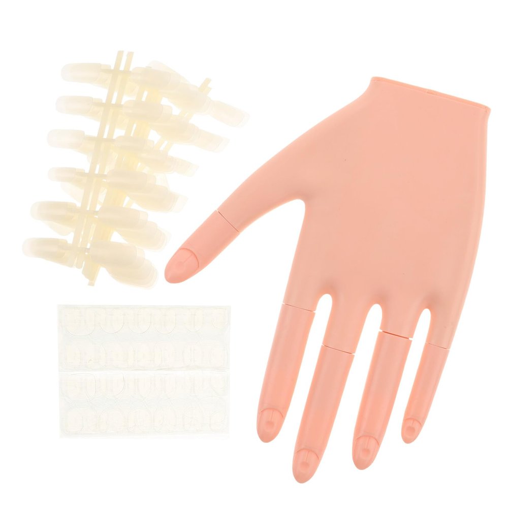 LIFKOME Plastic Manicure Practice Hand with Removable Nail Tips