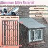 Lockable Folding Security Window Grille for Basement, 76 x 117 cm view 3