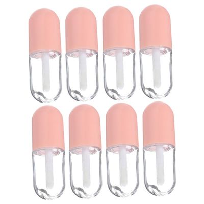 8-Pack 5 mL Pink Polypropylene Lip Gloss Tubes for Travel
