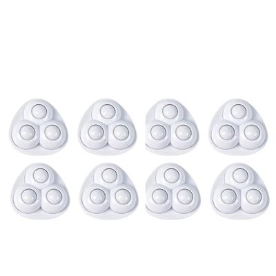 4/8 Self-Adhesive Mini Swivel Casters, 37 x 37 mm, ABS Ball-Bearing Casters, 45 kg Capacity (Black)