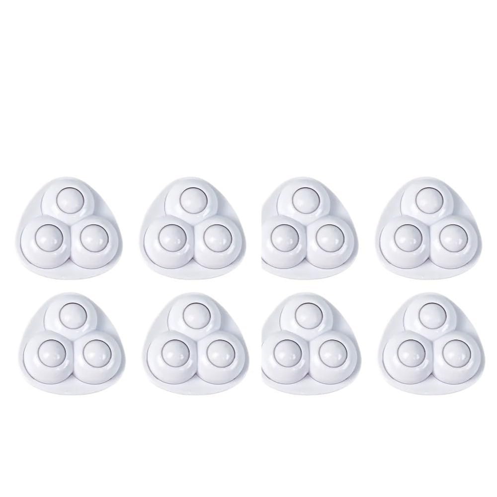 4/8 Self-Adhesive Mini Swivel Casters, 37 x 37 mm, ABS Ball-Bearing Casters, 45 kg Capacity (Black)