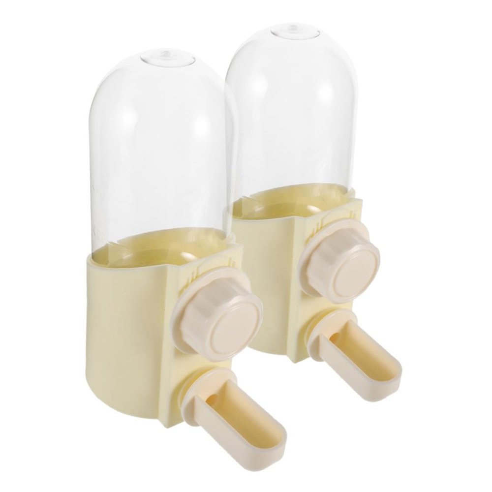 Mobestech 2-Piece Water Dispenser Set for Birds and Small Animals, Rutin Bird Waterer with Feeding Trough, for Pigeons, Parrots and Quails